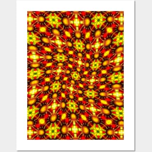 Happy Sunflower Pattern Posters and Art